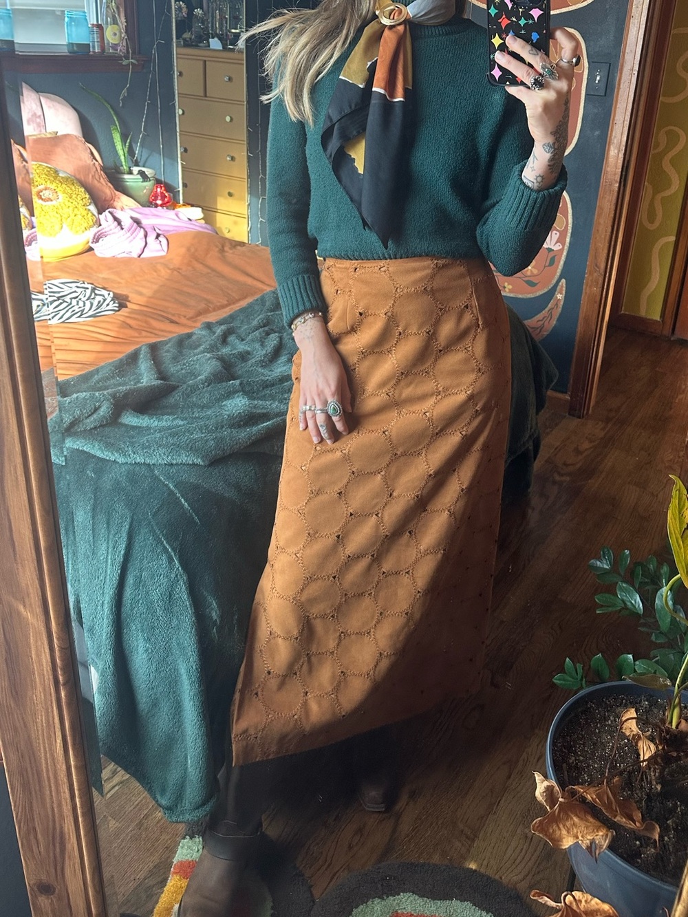 Fake suede gorgeous maxi